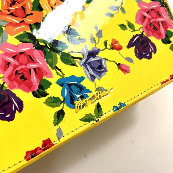 NWT Original BETSEY JOHNSON Floral Bow Convertible Crossbody Bag Clutch Yellow - Picture 6 of 10